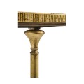 Round Dark Santos & Brass Centre Table with Six Leg Base