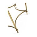 Round Dark Santos & Brass Centre Table with Six Leg Base