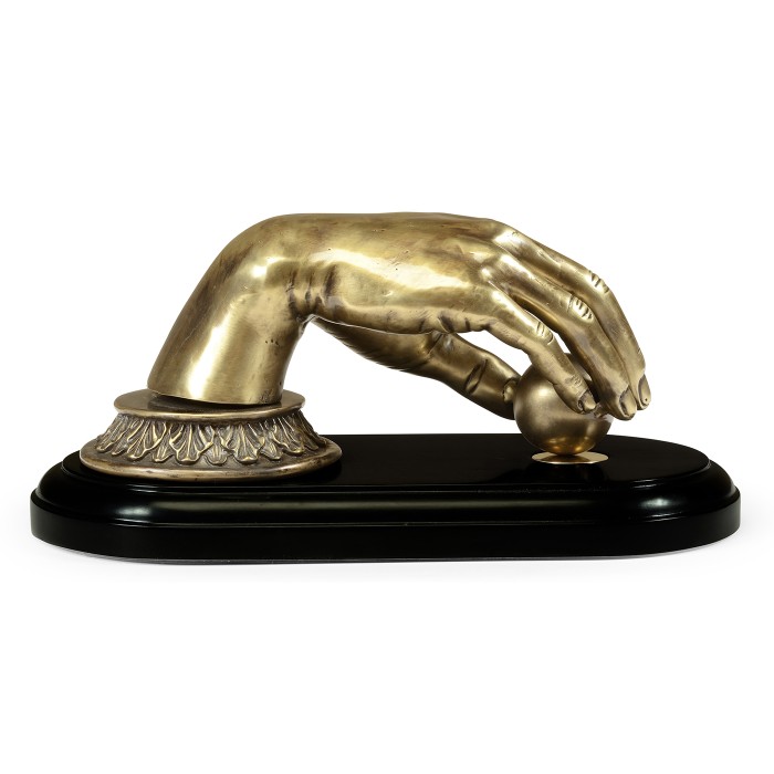 Antique Brass Hand Paperweight