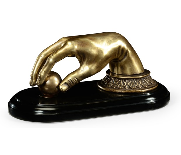 Antique Brass Hand Paperweight