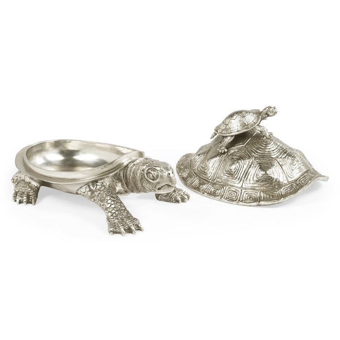 White Stainless Steel Turtle Container