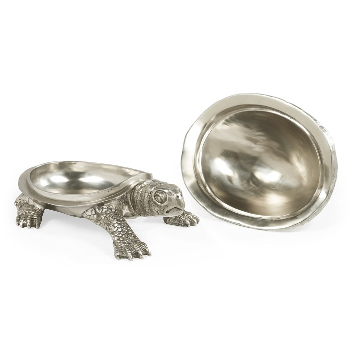 White Stainless Steel Turtle Container