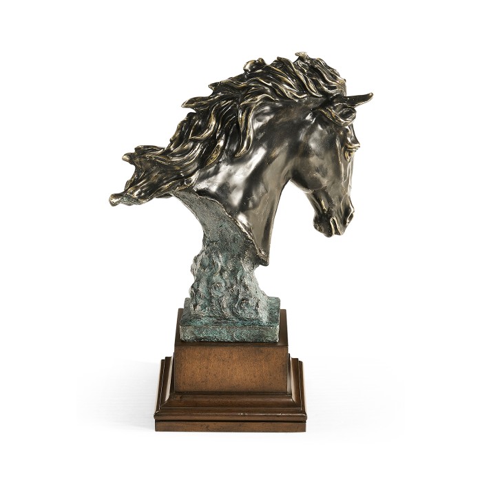 Antique Dark Bronze Stallion Horse Head