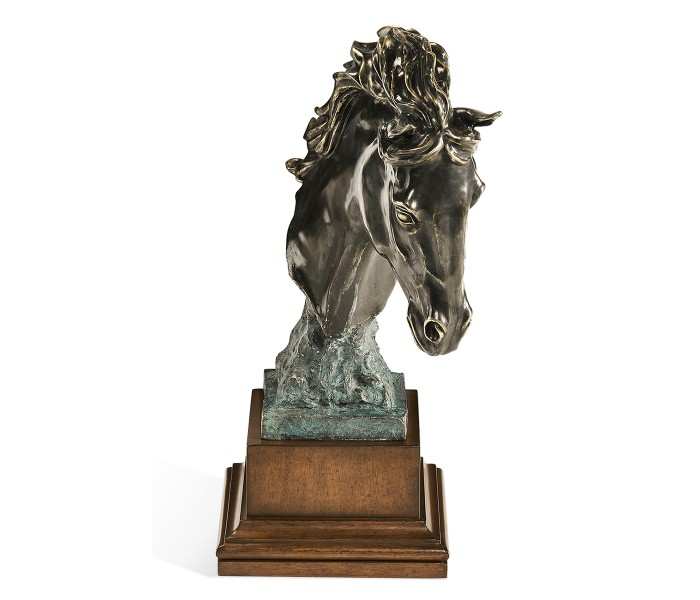 Antique Dark Bronze Stallion Horse Head