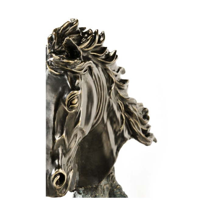 Antique Dark Bronze Stallion Horse Head