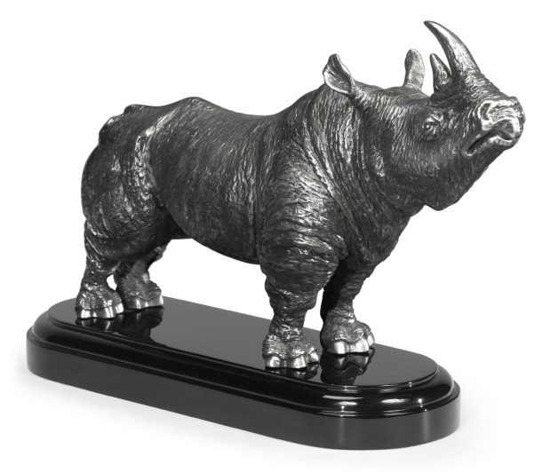 Antique Stainless Steel Rhino