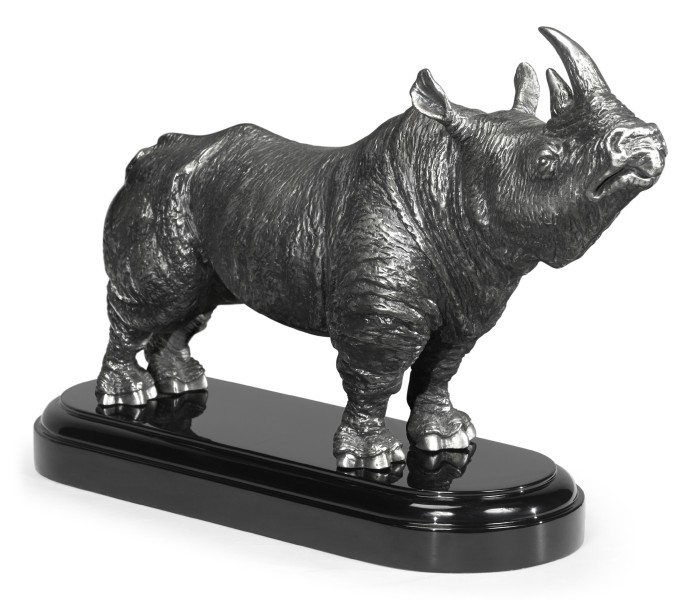 Antique Stainless Steel Rhino