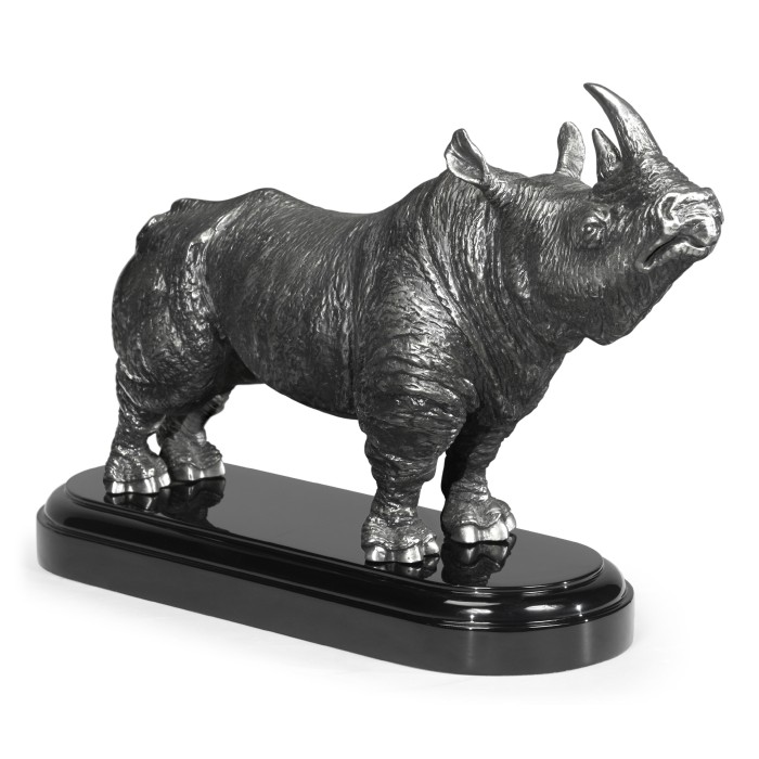 Antique Stainless Steel Rhino