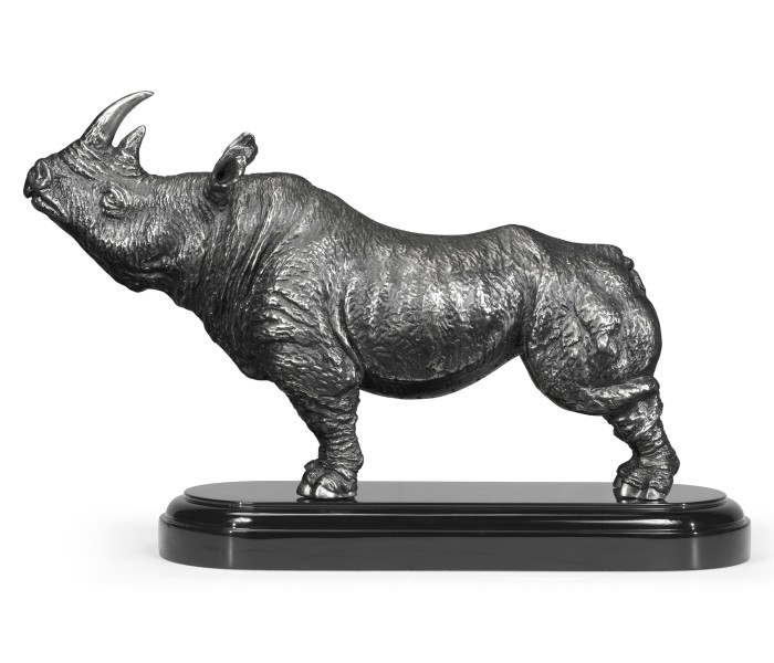 Antique Stainless Steel Rhino