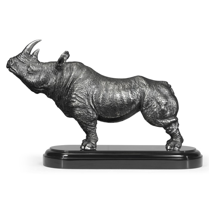 Antique Stainless Steel Rhino