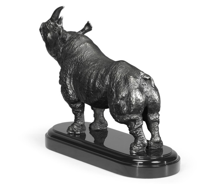 Antique Stainless Steel Rhino