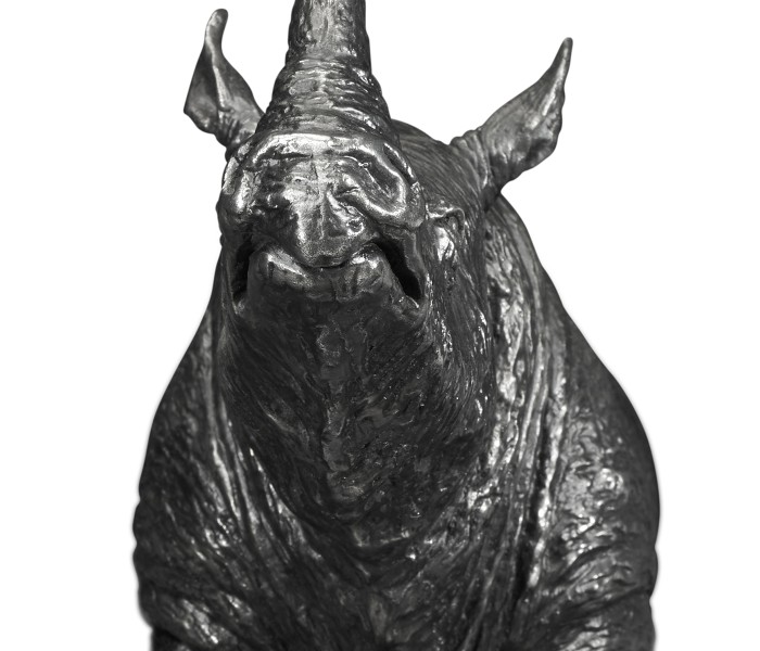 Antique Stainless Steel Rhino