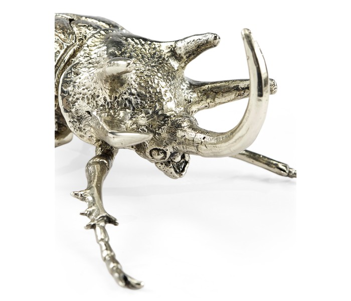 White Brass Five-Horned Rhinoceros Beetle