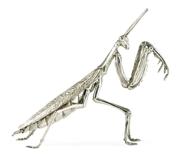 White Brass Praying Mantis