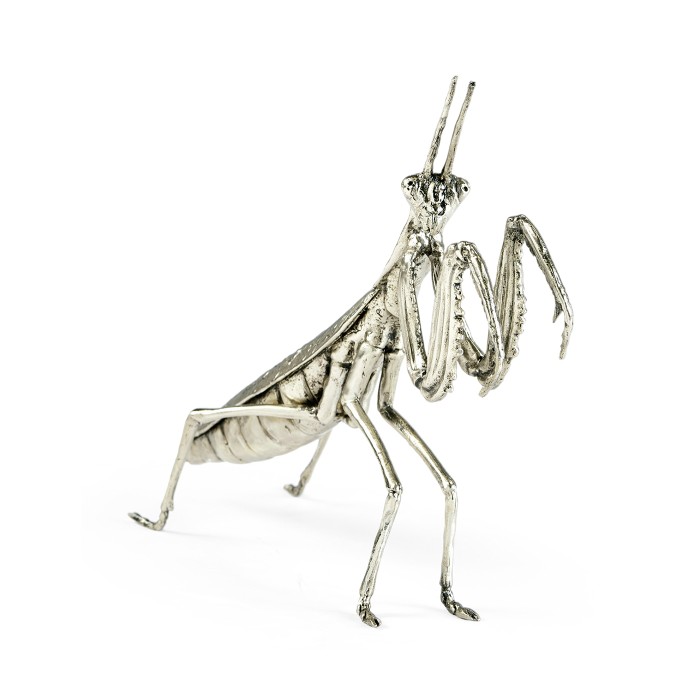 White Brass Praying Mantis