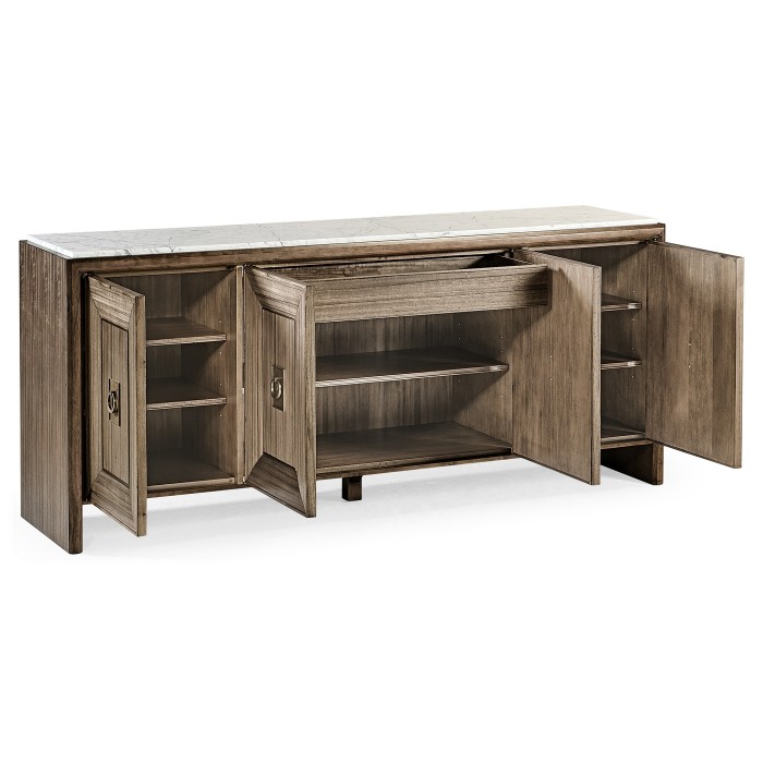 Hamilton White Marble Credenza