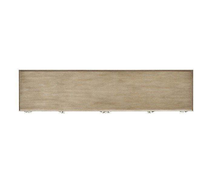 Rivoli Walnut & White Stainless Steel Entertainment Unit