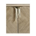 Rivoli Walnut & White Stainless Steel Entertainment Unit