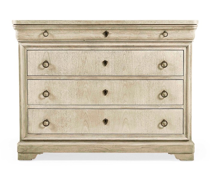 Entropy Louis Phillipe Drawer Chest - Bleached Walnut