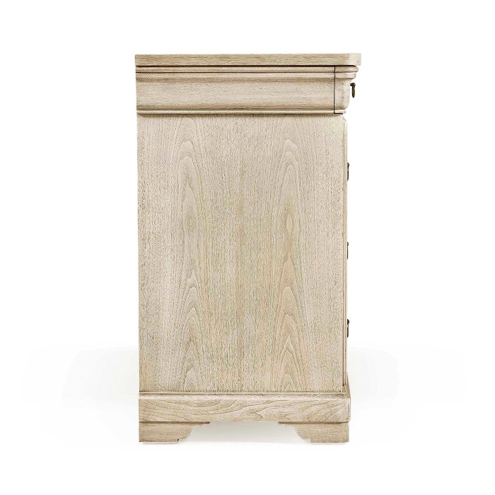 Entropy Louis Phillipe Drawer Chest - Bleached Walnut