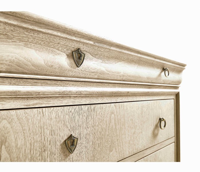Entropy Louis Phillipe Drawer Chest - Bleached Walnut