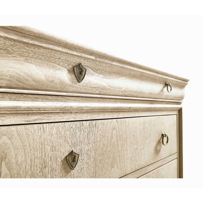 Entropy Louis Phillipe Drawer Chest - Bleached Walnut