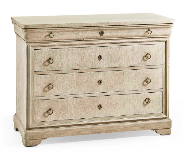 Entropy Louis Phillipe Drawer Chest - Bleached Walnut