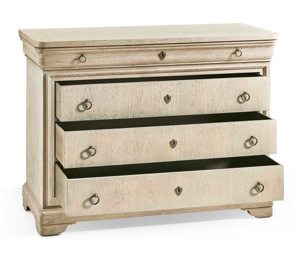 Entropy Louis Phillipe Drawer Chest - Bleached Walnut