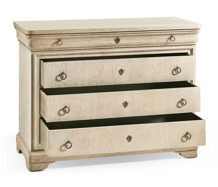 Entropy Louis Phillipe Drawer Chest - Bleached Walnut
