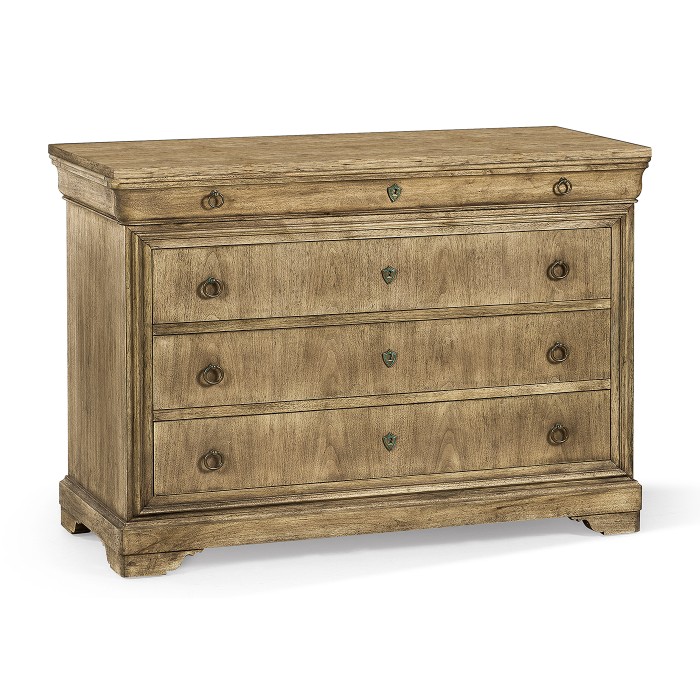 Entropy Louis Phillipe Drawer Chest - Stripped Chestnut
