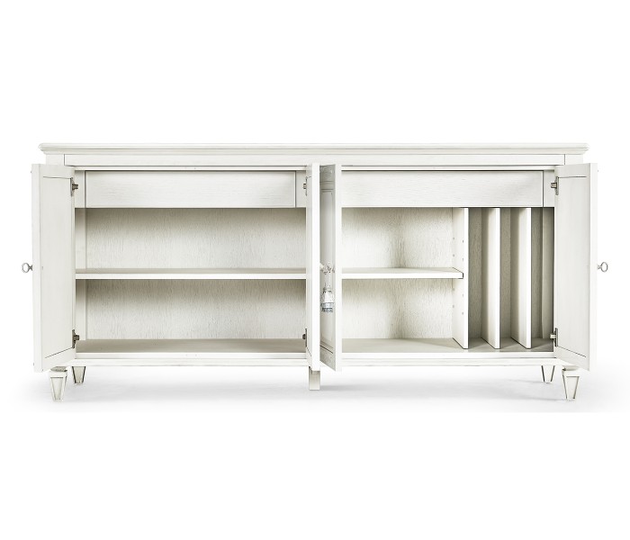 White Crepuscular Credenza