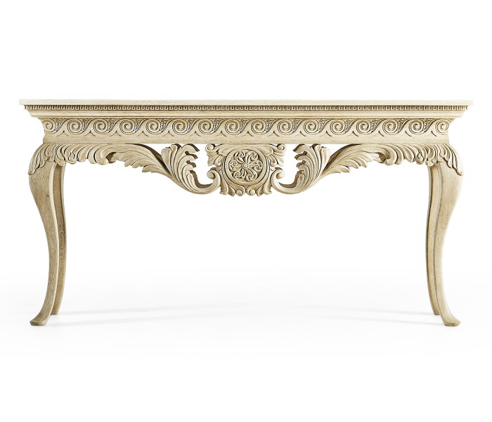 Incus Carved Console W/ Wood Top
