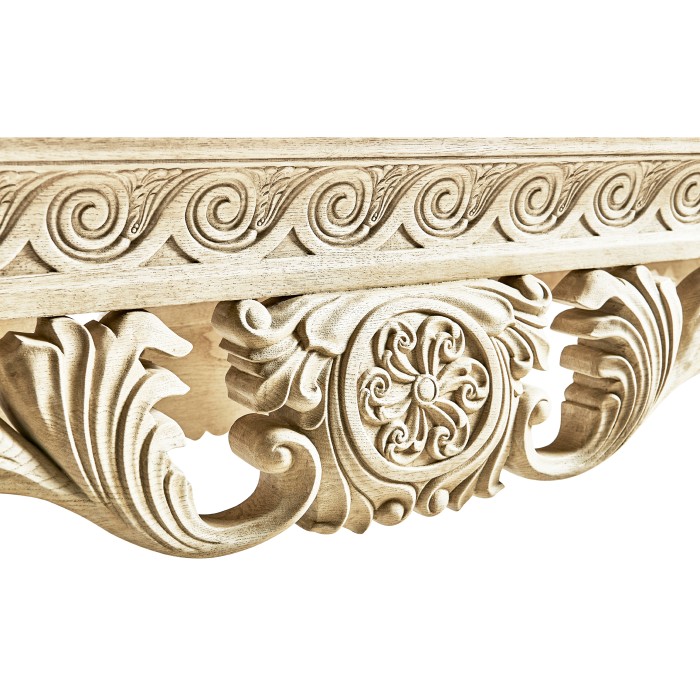 Incus Carved Console W/ Wood Top
