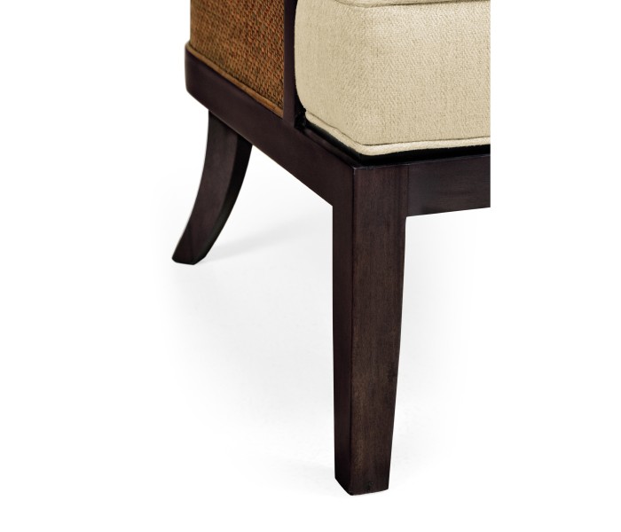 Langkawi Occasional Tub Chair with Rattan Matte Back