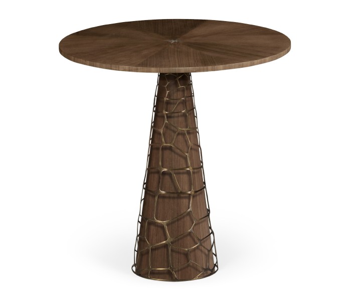 Circular Natural Walnut Counter Table 36