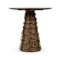 Circular Natural Walnut Bar Table 40