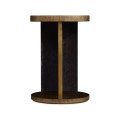 Round Oak with Large Oyster Side Table
