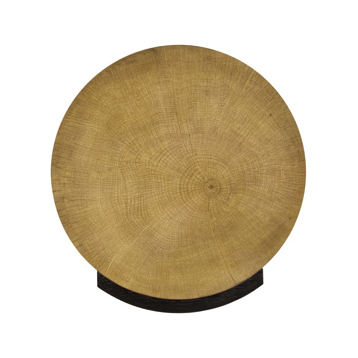 Round Oak with Large Oyster Side Table