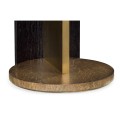 Round Oak with Large Oyster Side Table