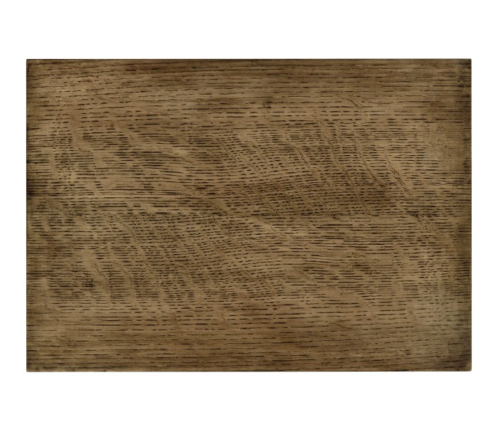 Rectangular Cut-Out Oak End Table