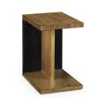Rectangular Cut-Out Oak End Table