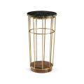 Brass & Marble Round Side Table