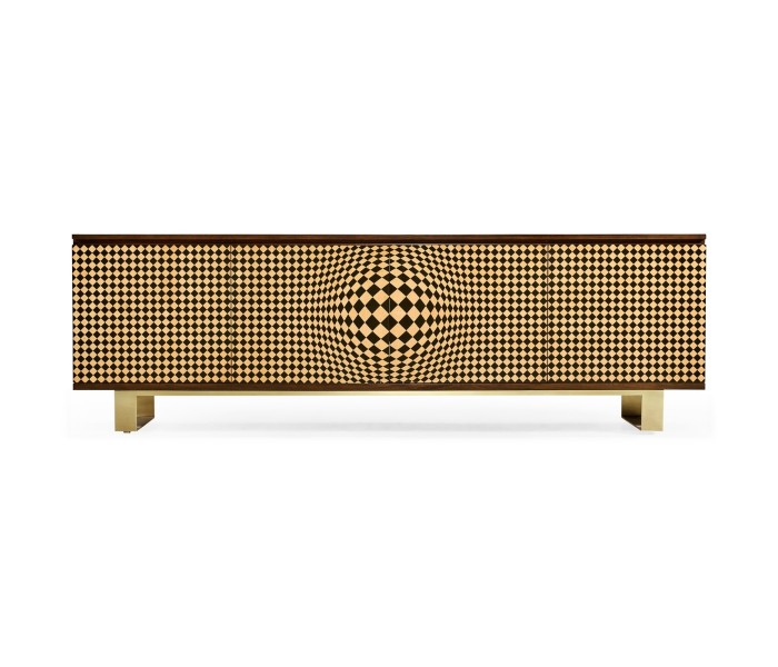 3D Op Art TV Entertainment Unit