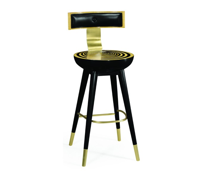 Swivel Bar Stool with Back Support