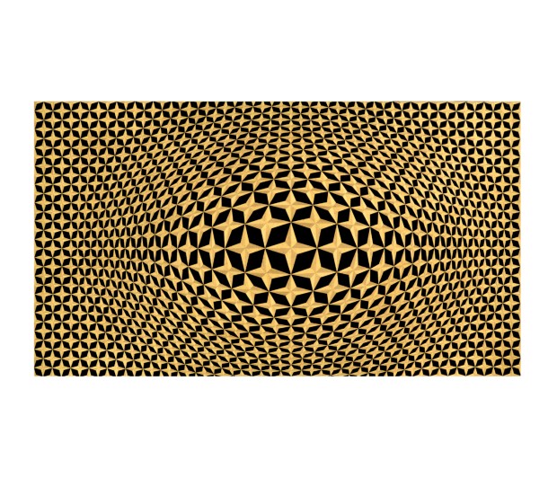 3D Four-Point Star Backlit Geometric Wall Panel