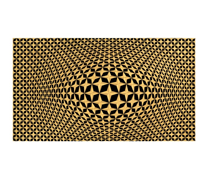 3D Four-Point Star Backlit Geometric Wall Panel
