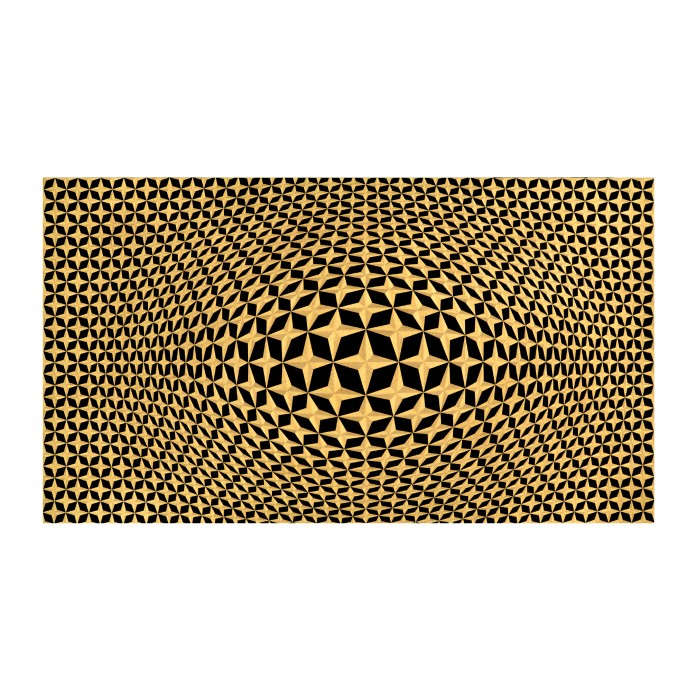 3D Four-Point Star Backlit Geometric Wall Panel