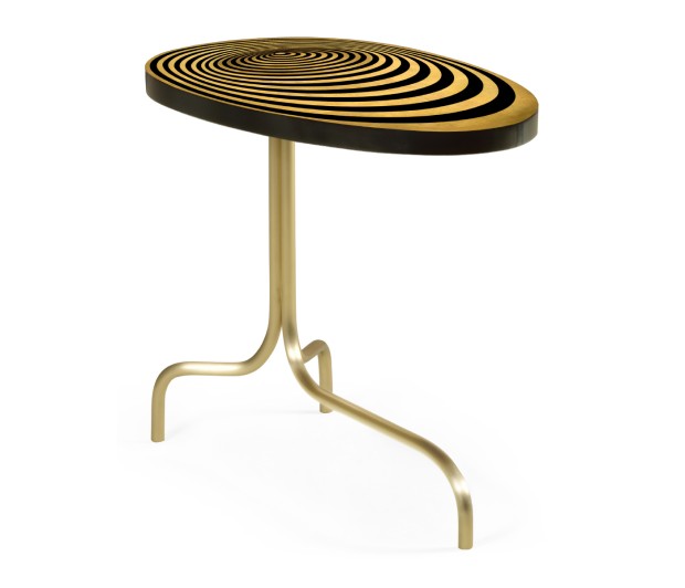 Oval Sofa Table with Tripod Base