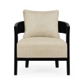 Smoky Black Tub Chair with Back Pillow
