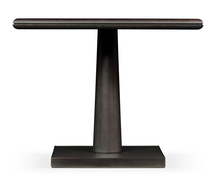 Square Dark Brown Ash Dining Table 35
